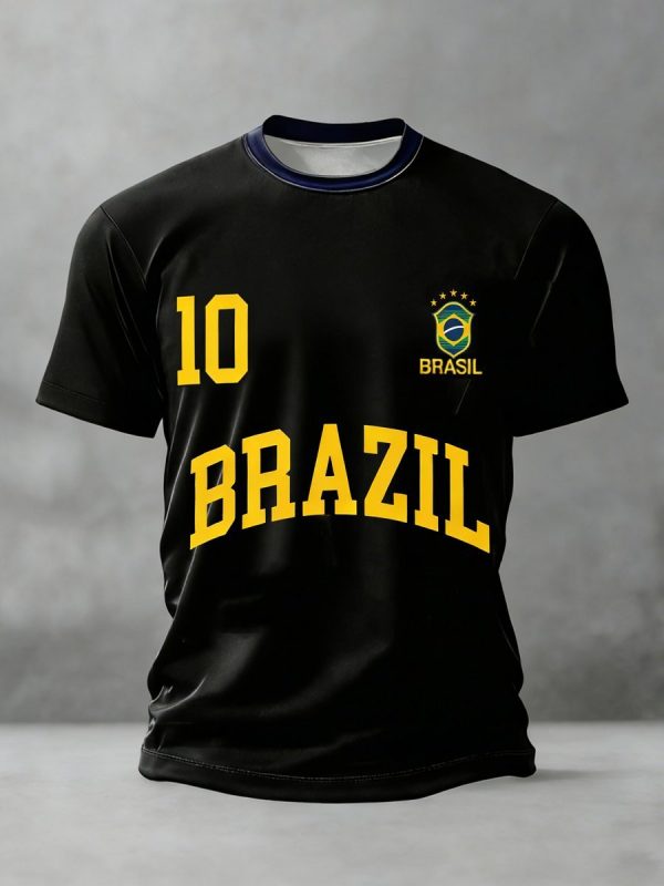 Crew Tee Brazil 2026 FIFA World Cup Team Spirit Shirt Gift For Dad - GowGowStore