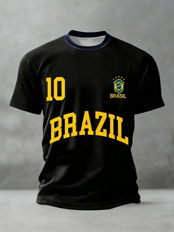 Crew Tee Brazil 2026 FIFA World Cup Team Spirit Shirt Gift For Dad - GowGowStore