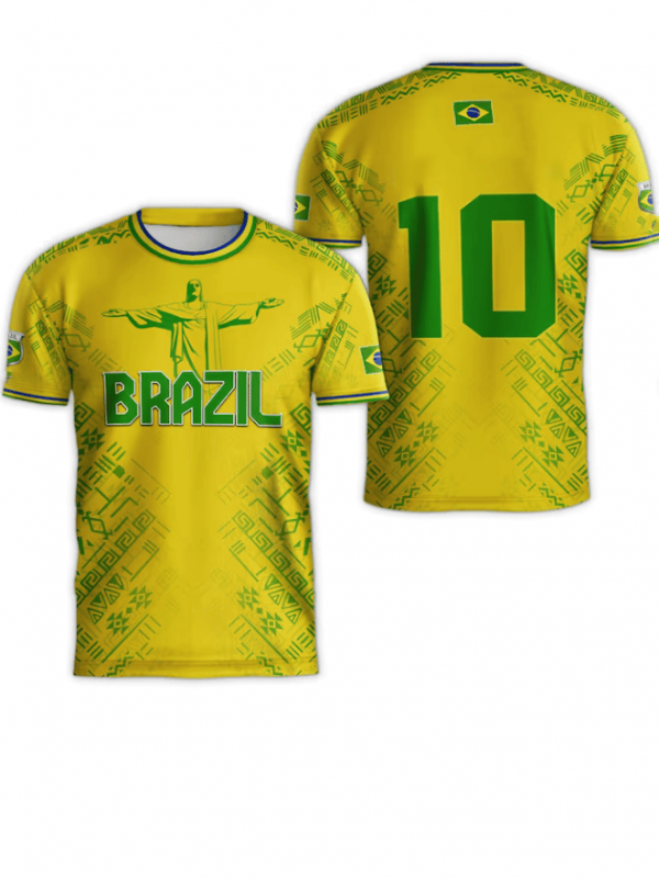 Brazil World Cup 2026 Crew Tee Game Day Fan Apparel Mother's Day Present - GowGowStore