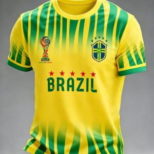 Graphic Tee Brazil 2026 FIFA World Cup Soccer Pride Apparel Birthday Gift For Him - GowGowStore