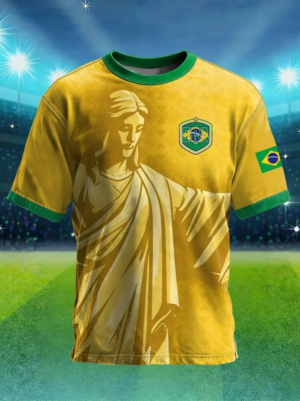 Brazil 2026 World Cup Crew Tee Soccer Nation Tee Gift For Friends And Family - GowGowStore