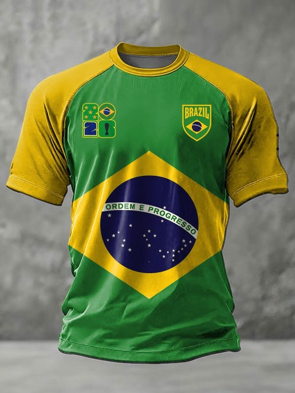 T-Shirt Brazil FIFA World Cup 2026 Game Day Fan Apparel Surprise Gift For Fans - GowGowStore