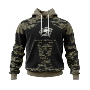 Columbus Blue Jackets, Honors Veterans And Military Members Graphic Hoodie