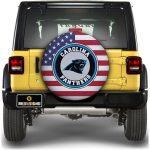 Carolina Panthers Spare Tire Covers Custom US Flag Style