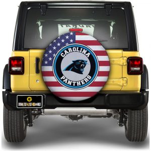Carolina Panthers Spare Tire Covers Custom US Flag Style