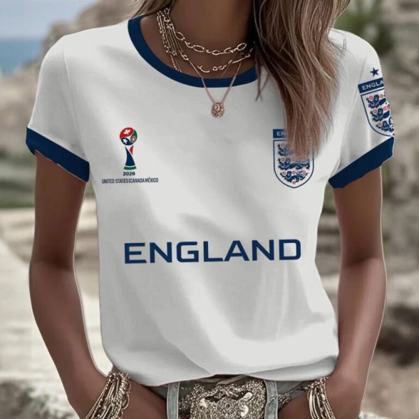 2026 World Cup England Performance Tee World Cup Spirit Wear Gift For The Whole Family - GowGowStore