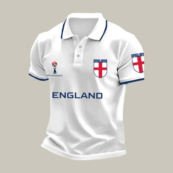 England FIFA World Cup 2026 Polo Shirt World Cup Merch Gifts Idea For Father's Day - GowGowStore