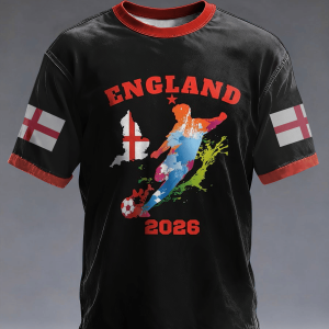 World Cup 2026 England Performance Tee World Cup Fan Edition Gift For Wife - GowGowStore