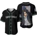 Anime Character Baseball Jersey - Stylish Eren Design For Fans , Unisex Casual Wear