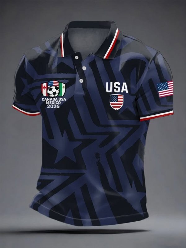 FIFA World Cup 2026 Canada USA Mexico Polo Shirt World Cup Merch For Soccer Fan - GowGowStore