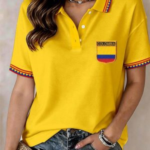 FIFA World Cup 2026 Colombia Polo Shirt Colombia FIFA Apparel For Football Fan - GowGowStore