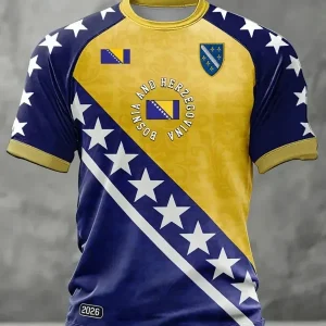 Bosnia and Herzegovina T-Shirt 2026 FIFA World Cup Soccer Supporters Tee Surprise Gift For Fans - GowGowStore