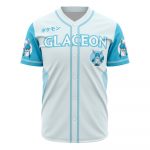 Glaceon Pokémon Baseball Jersey - Cool Blue & White Design For Fans