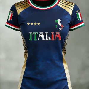 Italy Graphic Tee World Cup 2026 Soccer Champion Vibes Birthday Gift For Her - GowGowStore