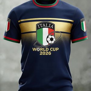 Crew Tee Italy 2026 FIFA World Cup Soccer Nation Tee Birthday Gift For Him - GowGowStore