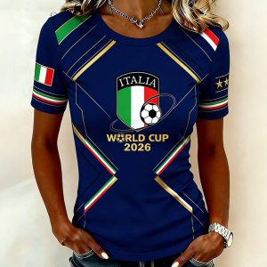 Italy FIFA World Cup 2026 Crew Tee Soccer Squad Gear Father's Day Present - GowGowStore