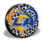 Los Angeles Rams Spare Tire Cover Custom Leopard Heart For Fans