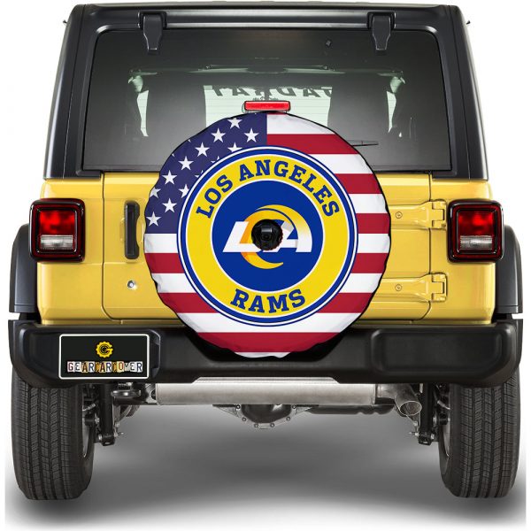 Los Angeles Rams Spare Tire Cover With Camera Hole