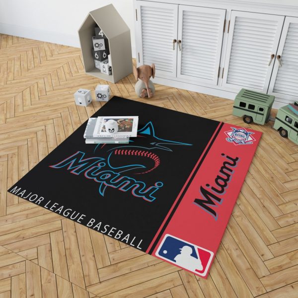 Miami Marlins MLB Baseball National League Floor Carpet Rug Mat