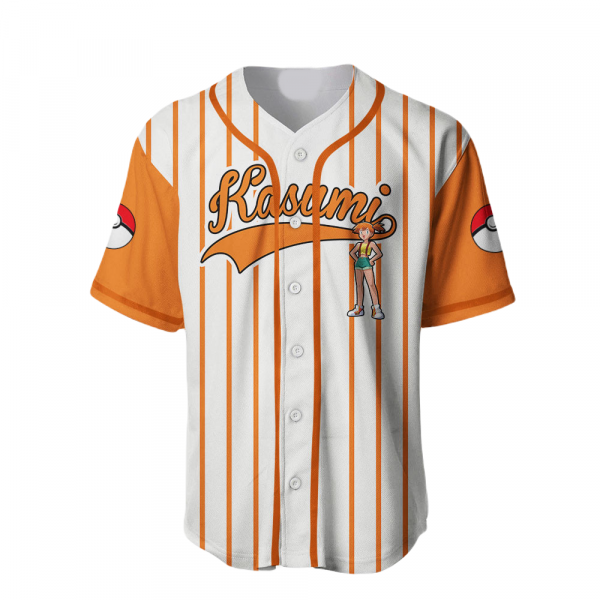 Anime Baseball Jersey – Stylish Orange Striped Tee With Graphic Print For Fans
