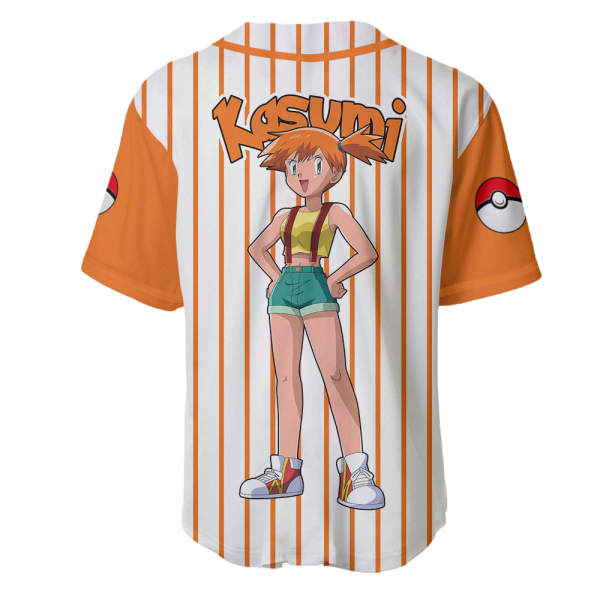 Anime Baseball Jersey – Stylish Orange Striped Tee With Graphic Print For Fans