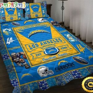 NFL Los Angeles Chargers Powder Blue Est 1960 Bedding Set
