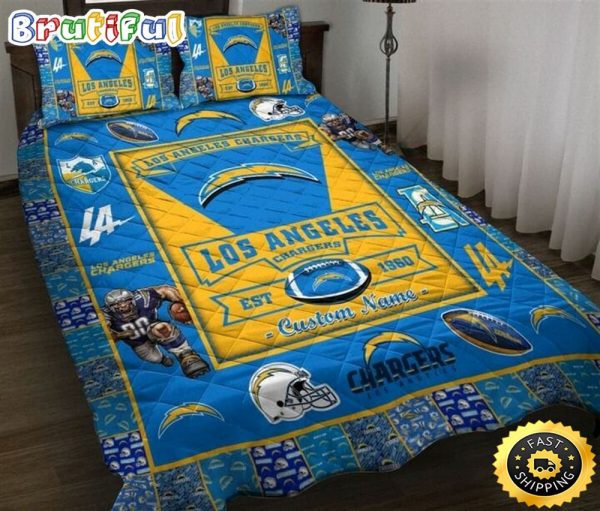 NFL Los Angeles Chargers Powder Blue Est 1960 Bedding Set