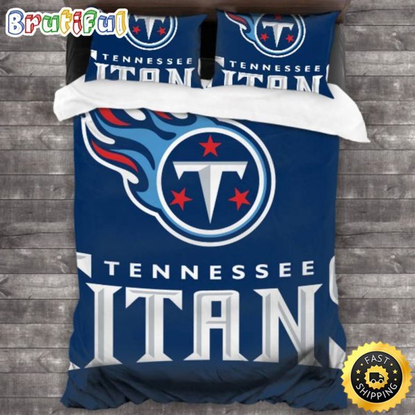NFL Tennessee Titans Navy Blue Bedding Set V2