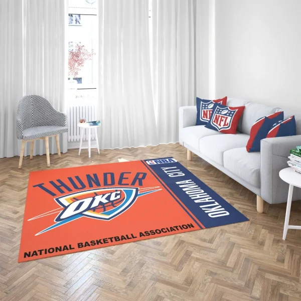 Oklahoma City Thunder NBA Basketball Floor Rug