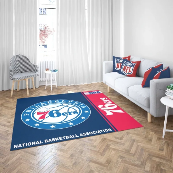 Philadelphia 76ers NBA Basketball Floor Rug