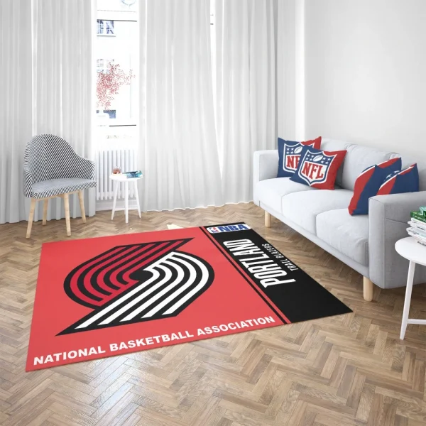 Portland Trail Blazers NBA Basketball Floor Rug
