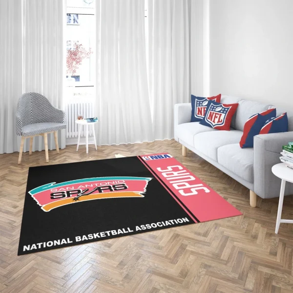 San Antonio Spurs NBA Basketball Floor Rug