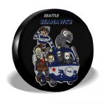 Seattle Seahawks Spare Tire Covers Horror Characters Car Accessories