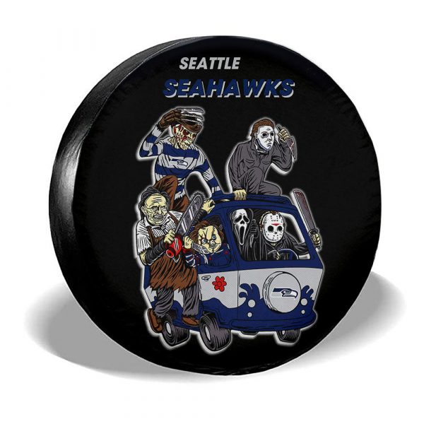 Seattle Seahawks Spare Tire Covers Horror Characters Car Accessories
