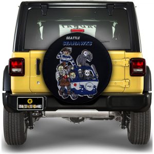 Seattle Seahawks Spare Tire Covers Horror Characters Car Accessories