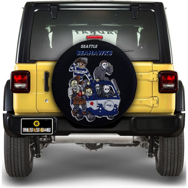Seattle Seahawks Spare Tire Covers Horror Characters Car Accessories