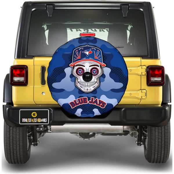 Toronto Blue Jays Spare Tire Covers Camera Hole Skull Theme Collection