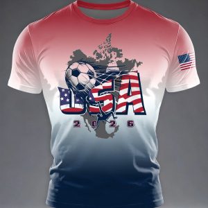USA 2026 FIFA World Cup Graphic Tee Tailgate Day Shirt Gift For Soccer Fans - GowGowStore