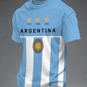 Argentina Crew Tee 2026 World Cup Fan Zone Apparel Holiday Gift Idea - GowGowStore