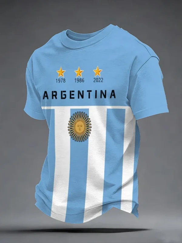 Argentina Crew Tee 2026 World Cup Fan Zone Apparel Holiday Gift Idea - GowGowStore