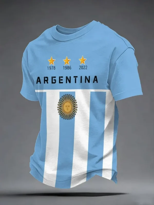 Argentina Crew Tee 2026 World Cup Fan Zone Apparel Holiday Gift Idea - GowGowStore