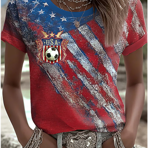USA Graphic Tee 2026 FIFA World Cup Tailgate Day Shirt Birthday Gift For Her - GowGowStore