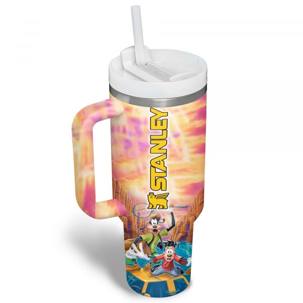 A Goofy Movie Cartoon Custom Stanley Quencher 40oz Stainless Steel Tumbler With Handle