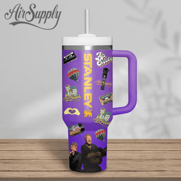 Air Supply Music Custom Stanley Quencher 40oz Stainless Steel Tumbler With Handle