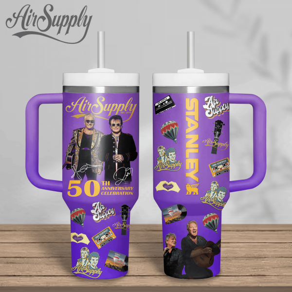 Air Supply Music Custom Stanley Quencher 40oz Stainless Steel Tumbler With Handle