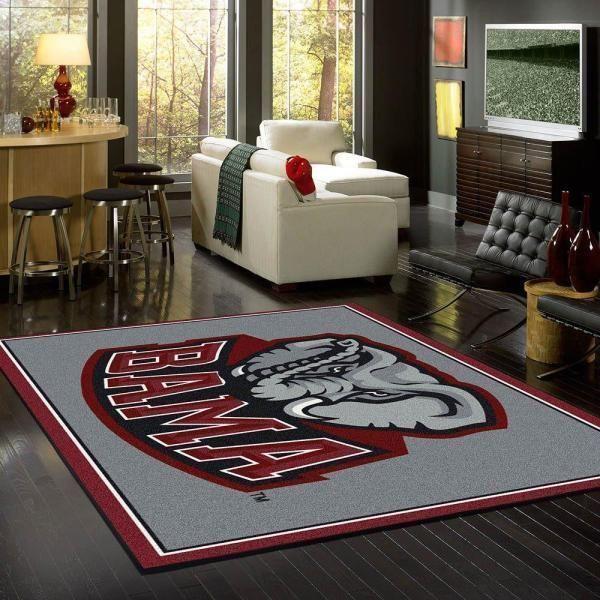 Alabama Crimson Tide Area Rugs Ncaa Living Room Carpet - Dreamrooma