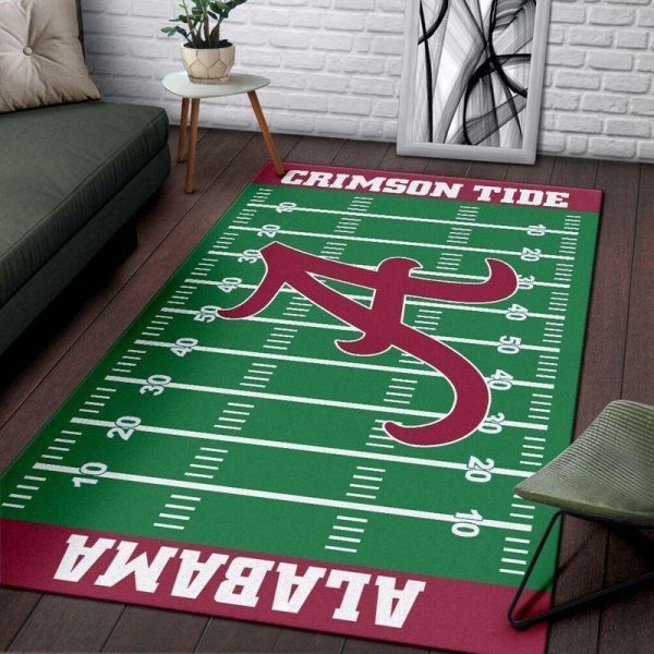Alabama Crimson Tide Home Field Area Rugs NCAA Carpet Living Room Rugs F102130 - Dreamrooma