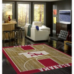 Alabama University Basketball Court Rug
