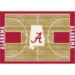 Alabama University Basketball Court Rug