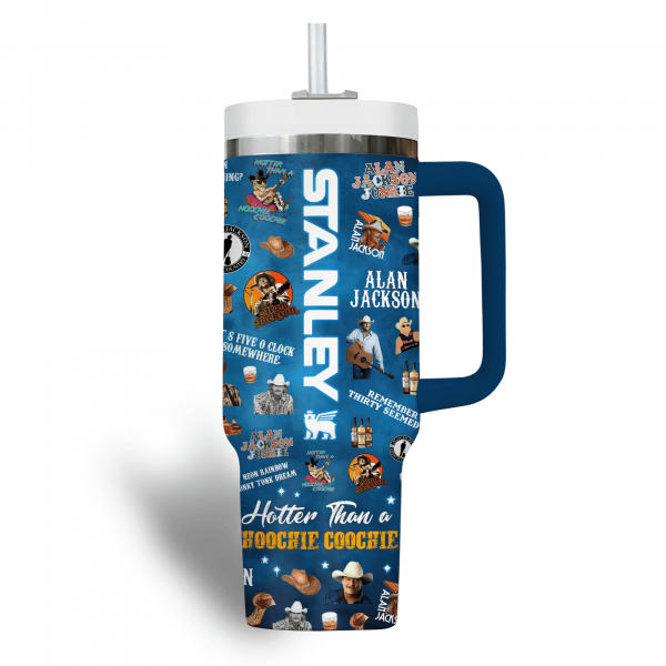 Alan Jackson Music Custom Stanley Quencher 40oz Stainless Steel Tumbler With Handle